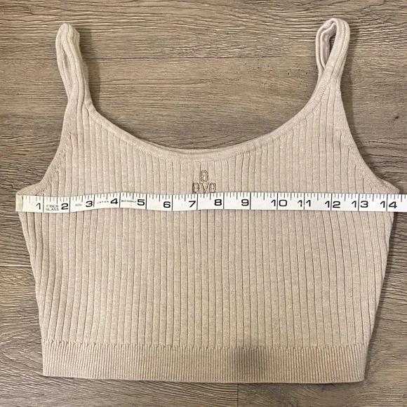 OVO Women's Ribbed Knit Tank Top - Cream - Picture 3 of 9